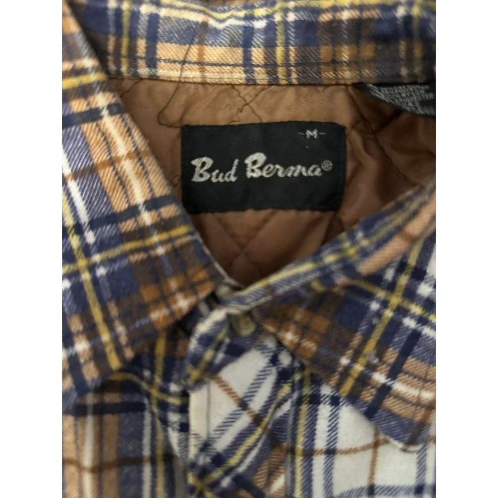 Bud Berma Quilted lined  Flannels‎ Lot Of 2 Size Medium